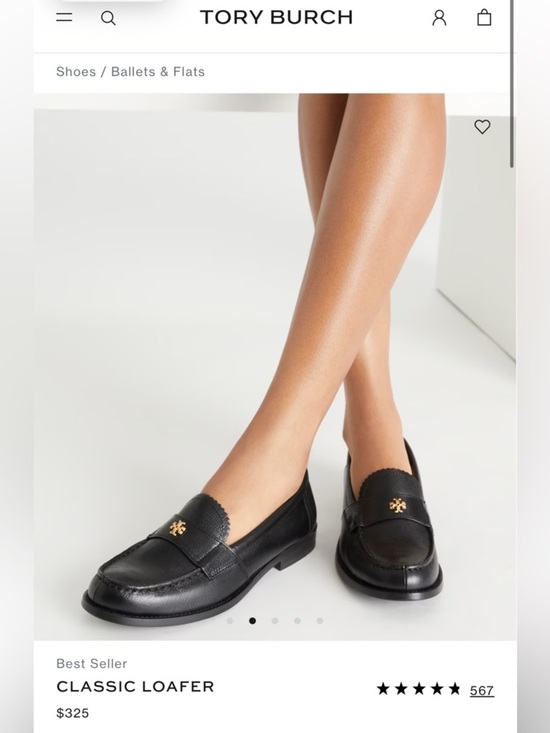 Tory Burch Classic Best-Selling Black Leather Loafers with Gold Emblem Size 6.5 main image 13